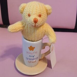 Amscan Yellow Teddy Bear in Mug Gift Set